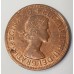 AUSTRALIA 1956 .  ONE 1 PENNY . ERROR . PLANCHET FLAW ON GRATIA